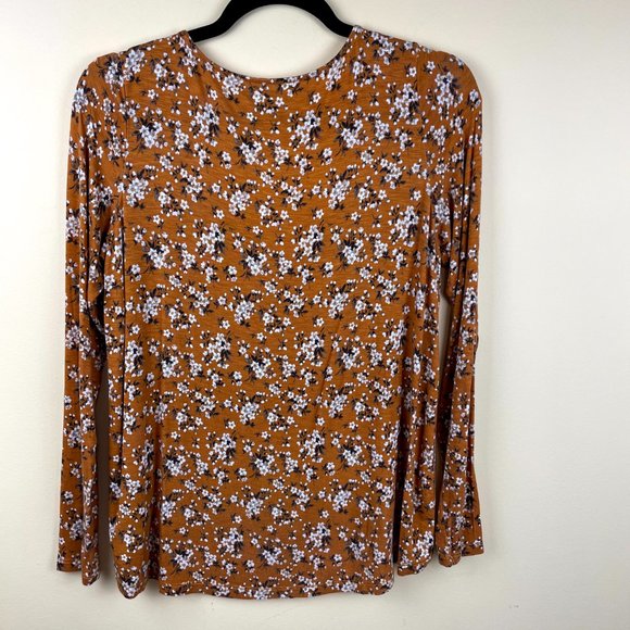 American Eagle Soft & Sexy Slub Yellow Floral Top - Picture 8 of 9